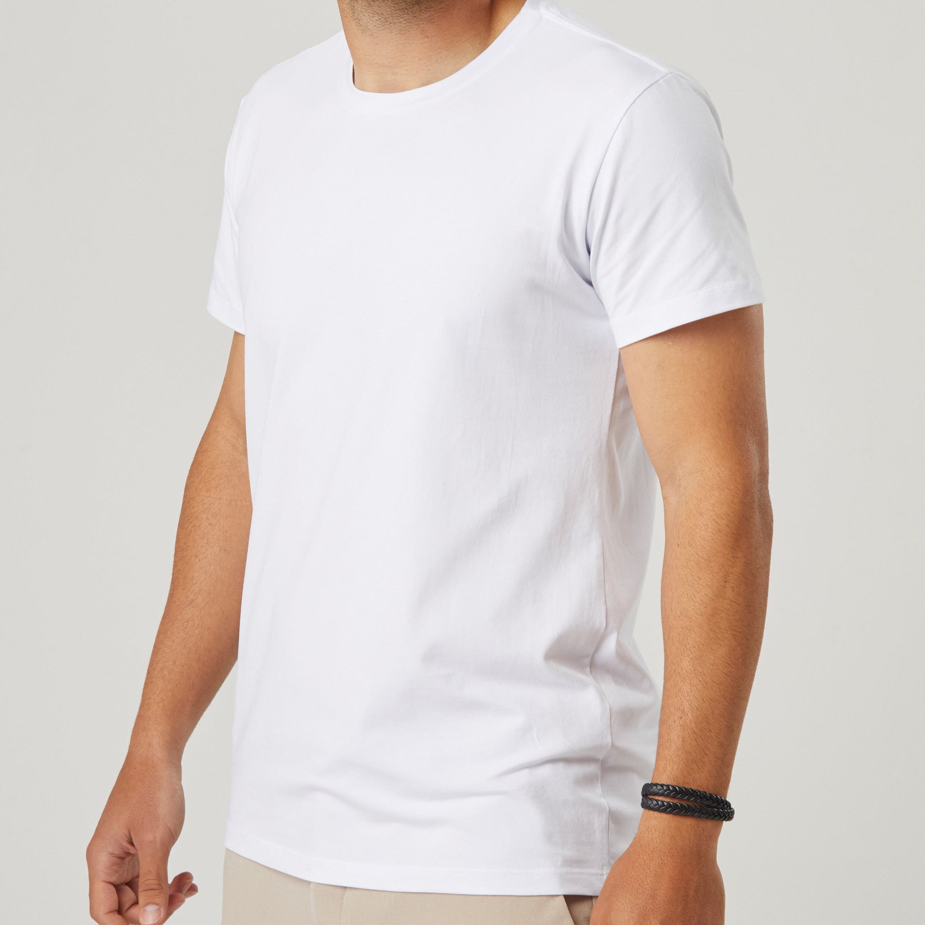 Camiseta Masculina Algodão Pima - Branca