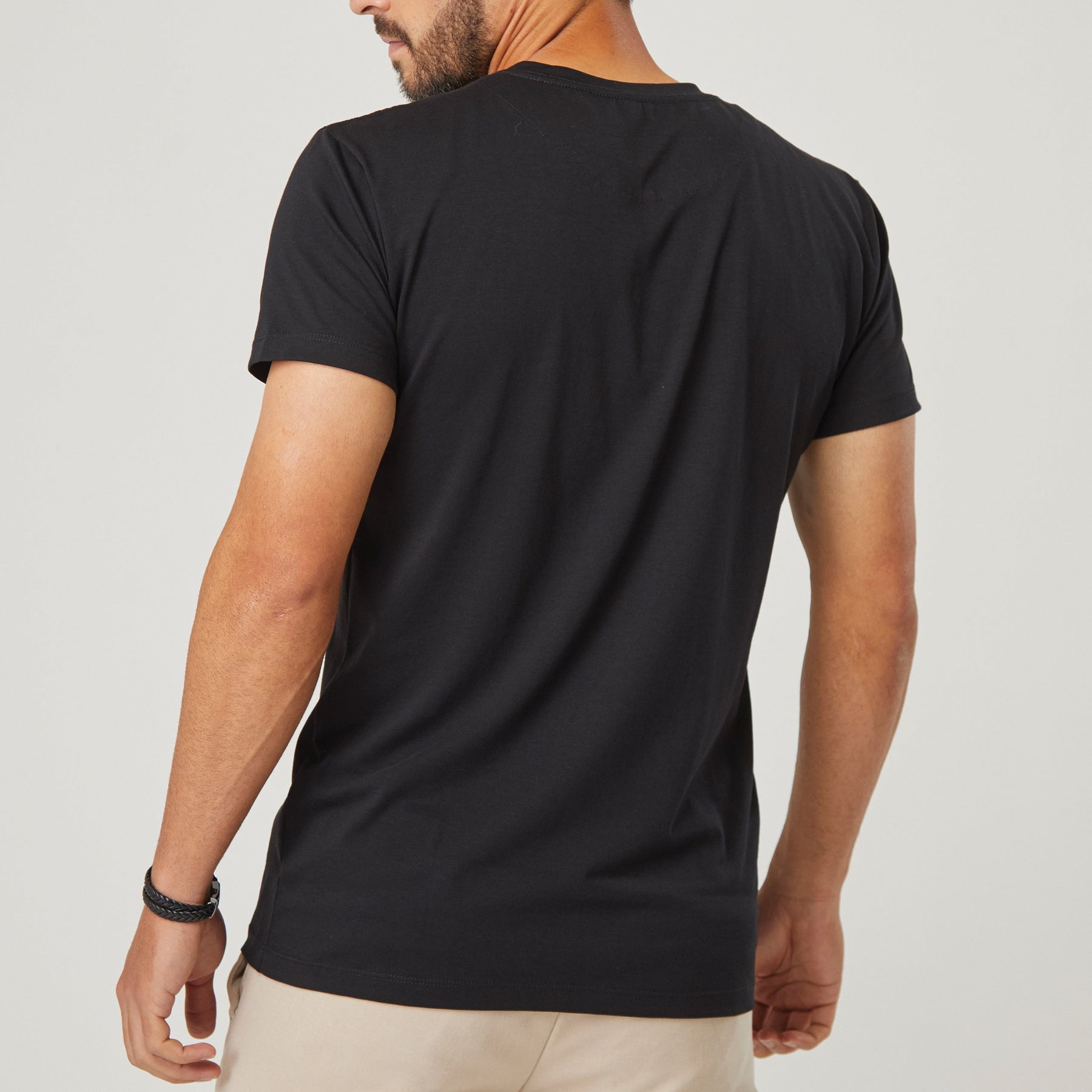 Camiseta Masculina Algodão Pima - Preta
